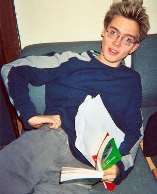 Edward reading in school
